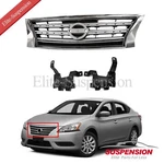 Front Shell Silver Insert W/ Chrome Grille NI1225206 Fits 2013-15 Nissan Sentra. Fixed Price $45.95.