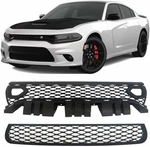 Front Bumper Upper & Lower Grille 2015-2023 Dodge Charger Srt Pack Black. Fixed Price $61.99.