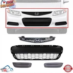 New Front Bumper Upper Lower Grille + Fog Light Cover For 2012-2013 Honda Civic. Fixed Price $248.33.