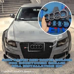 Audi Badge & Holder For Honeycomb Grilles Full Installation Kit - Silver. Fixed Price $104.39.