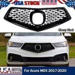 For 2017-2020 Acura Mdx Glossy Black Front Bumper Grille Diamond Assembly. Fixed Price $300.59.