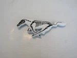 White Black Bones Skeleton 2005 - 2009 Ford Mustang Grille Horse Emblem. Fixed Price $19.99.