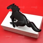 8" Front Grille Emblem For Mustang Running Horse Matte Black Metal Badge. Fixed Price $19.95.