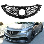 Front Upper Bumper Grille For 2015-2017 Acura Tlx 2018 Style Gloss Black. Fixed Price $193.69.