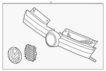 Genuine Volkswagen Grille 5K0-853-651-AL-QWA. Fixed Price $315.76.