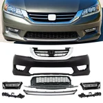 For 2013 2014 2015 Honda Accord Front Grille Set W/ Bumper Cover Chrome. Fixed Price $259.09.