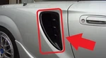 Toyota Genuine MR2 Spyder ZZW30 Garnish Sub-assy, Quarter Panel Air Inlet Black. Fixed Price $125.00.