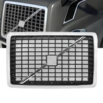 Black Chrome Front Grille For 2004-2017 Volvo Vnl W/bug Screen Stripe. Fixed Price $205.88.