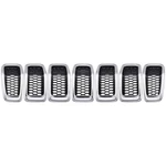 For 2014-2018 Jeep Cherokee Front Grill Inserts Honeycomb Mesh Cover Chrome 7PCS. Fixed Price $48.98.