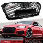 Glossy Black Honeycomb Front Bumper Grille For Audi A5 B9 2017-2019 RS5 Style. Fixed Price $169.00.