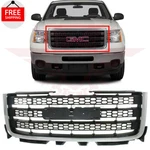 New Front Grille Chrome With Black For 2011-14 Gmc Sierra 2500 Hd 3500. Fixed Price $232.21.
