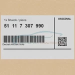 Genuine Bmw 51117307990 - Cover Amoek Left. Fixed Price $55.52.