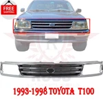 New Front Grille Chrome Shell With Black Insert Fits 1993-1998 Toyota T100 Cab. Fixed Price $173.55.