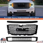 Front Grille Trim For Gmc Sierra 2500/3500HD 2011-14 Denali Gloss Black 3PC Set. Fixed Price $159.99.