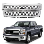 For 2014 2015 Chevrolet Silverado 1500 Front Bumper Upper Grille Chrome. Fixed Price $118.15.