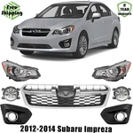 Front Grille Assembly & Headlight Kit For 2012-2014 Subaru Impreza. Fixed Price $344.42.