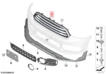 Genuine Mini Cooper F60 S Ornamental Grille Engine Comp Lid 51137405406. Fixed Price $165.02.