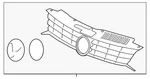 Genuine Volkswagen Upper Grille 1Q0-853-651-AK-FXC. Fixed Price $307.70.