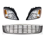 Grille Assembly + Headlight Set Halogen For 03-03 Cadillac Deville Base Dhs Dts. Fixed Price $530.73.