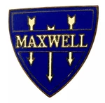 Vintage Maxwell Front Radiator Grill Hood Badge Enamel Brass Chrome. Fixed Price $94.49.