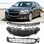 For Chevrolet Chevy Malibu 2014-16 Front Upper & Center Lower Grille Set Of 3. Fixed Price $54.99.