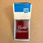 Nos Oem 1978-1979 Cutlass Supreme Header Panel Emblem Gm Part # 560630. Fixed Price $174.99.