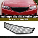 1X Front Bumper Grille Mesh For Acura Tsx 2006-2008 Carbon Fiber Look Abs. Fixed Price $69.00.