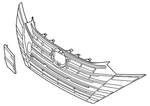 Genuine Nissan Grille 62070-6EM2A. Fixed Price $360.38.