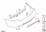 Genuine Bmw M3 E90 Sedan Rear Bumper Center Grille Oem 51128040878. Fixed Price $55.30.