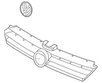 Genuine Volkswagen Grille 5G0-853-651-AR-VBL. Fixed Price $204.37.