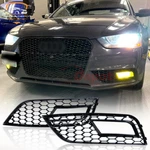 Front Lower Bumper Grille Fog Light RS4 Style For 2013-2016 Audi A4 B8.5. Fixed Price $38.98.