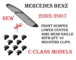 Front Bumper Center Amg Mesh Grille With 10 Mounting Clips For Mercedes W203. Fixed Price $273.33.