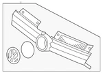 Genuine Volkswagen Grille 5C6-853-651-F-LQI. Fixed Price $241.99.