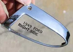 Nos! Oem 1949 Ford Chrome Front Parking Light Bezel Passenger Right Hand Side. Fixed Price $59.99.