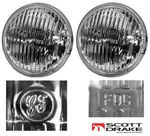 Scott Drake Pair 1964-1968 Ford Mustang Gt Fog Light Lamps Clear Sealed Beam. Fixed Price $55.95.