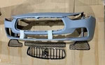 2014-2017 Maserati Ghibli Front Bumper Cover Lower & Upper Grille Set No Sensors. Fixed Price $1450.00.