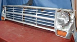 1967-1969 Ford Truck Alum Grille W/ Park Lights & Support Brace Hood Latch. Fixed Price $700.00.