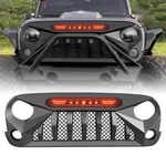 4X4WAVERS Demon Front Grille With Red Star Lights For Wrangler Jk/jku. Fixed Price $210.35.