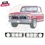 New Front Grille Silver Plastic Right & Left 2PC 1976-1977 Ford F-100 F-150. Fixed Price $112.47.
