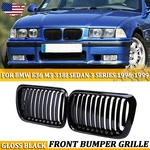 Pair Glossy Black Kidney Sport Hood Grille For Bmw 1997-1999 E36 318I 325I. Fixed Price $29.02.