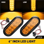 2PCS 6" Amber Oval Trailer 10 Lights Led Stop Turn Signal Tail Truck Park. Fixed Price $20.89.