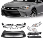 Front Grille Fog Light & Bumper Bracket Set 6PCS For 2015-2017 Toyota Camry. Fixed Price $89.49.