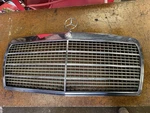 1980S Mercedes Benz W126 Chrome Front Bumper Grille #10516 Part 1268880423. Fixed Price $170.00.
