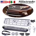 For Highlander 2011-2013 Gloss Silver Grille Set With Mesh & Fog Light Kit 11PCS. Fixed Price $120.99.