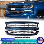 For 2016-2018 Chevy Silverado 1500 Lt Z71 Front Upper Grille Deep Ocean Blue. Fixed Price $206.41.