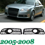 For Audi A4 B7 S-line S4 2005-2008 Pair All Black Fog Light Grille Cover. Fixed Price $49.99.