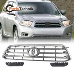 Fit Toyota Highlander 2008-2010 Front Upper Chrome Grille W/pair Bumper Bracket. Fixed Price $68.99.