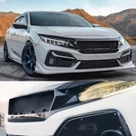 Front Upper Grille W/mesh For 2016-2018 Honda Civic 10TH Glossy Black. Fixed Price $123.00.