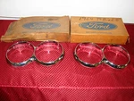 64-65 Ford Thunderbird Nos Chrome Headlight Bezels. Fixed Price $399.00.