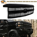 Front Grille Gloss Black W/chrome Trim For Silverado 2500 Hd 3500 2015-2019. Fixed Price $142.00.